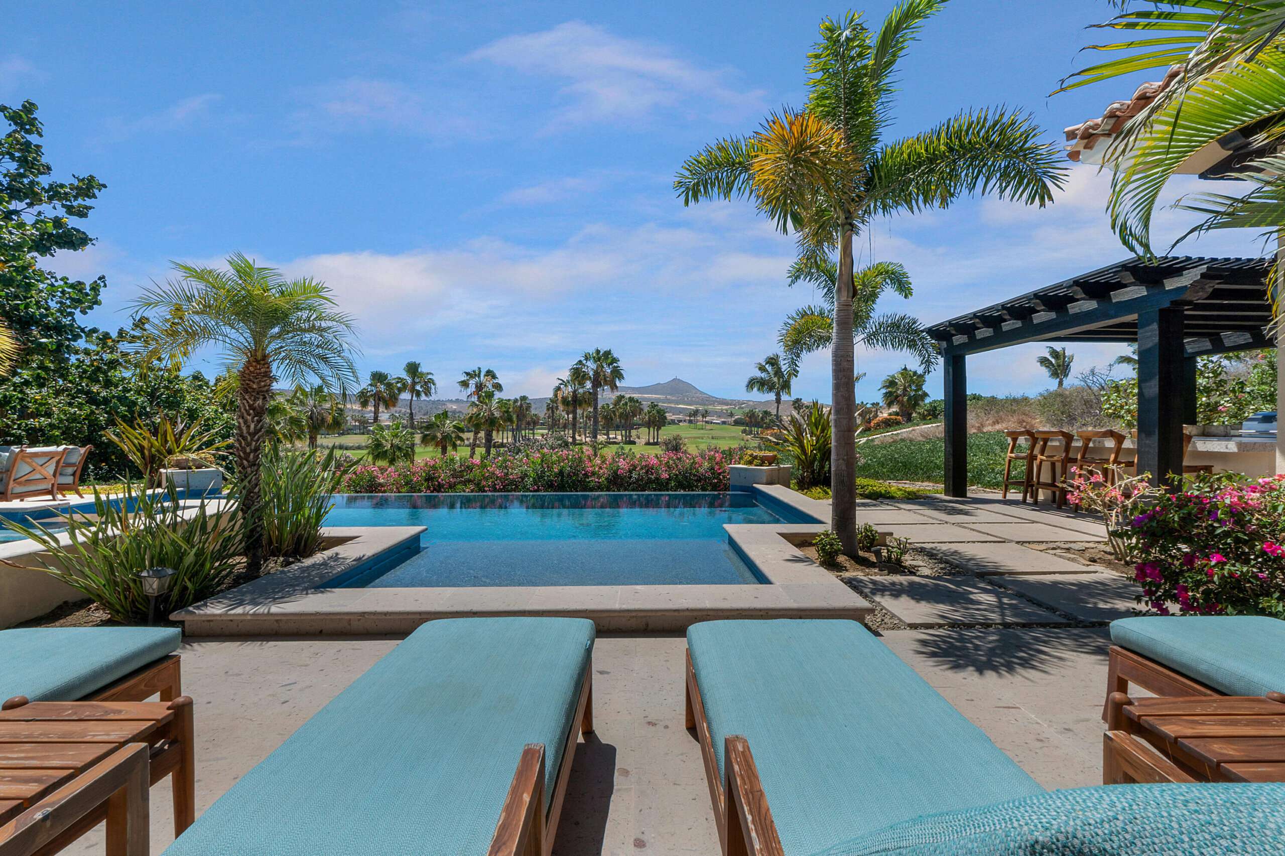 Cabo Luxury Golf Villas Best priced Golf Villa currently available in Diamante! Located along the Oasis Short Course, Villa 35 presents an exceptional opportunity to own in one of Los Cabos' most prestigious private communities.This beautifully maintained 4 bedroom, 4 bathroom villa offers approximately 4,250 sqf. of air conditioned living space and over 6,300 sqft of total construction. Designed around a stunning central courtyard, the home seamlessly blends indoor and outdoor living, creating the perfect setting for entertaining and enjoying the Cabo lifestyle.Never rented and meticulously cared for, this move in ready residence features numerous upgrades and improvements throughout. Enjoy direct access to Diamante's world class amenities, including the Dunes Course, Tiger Woods designed El Cardo nal, the Oasis Short Course, the Crystal Lagoon, private beach access, fitness facilities, dining venues, and 24-hour gated security.Golf Villa 35 represents one of the best values currently available in Diamante. Whether you're looking for a luxury second home, full time residence, or investment property, this turnkey villa offers an unmatched combination of location, condition, and value.What Makes Golf Villa 35 Special!!Beyond its exceptional value and prime location within Diamante, Golf Villa 35 offers several advantages that set it apart from other villas in the community:- All-Day Sunshine. The villa enjoys excellent sun exposure throughout the day, creating a bright and inviting outdoor living experience. Many neighboring properties receive significantly less afternoon sun.- Protected Location. The home's orientation provides natural protection from prevailing winds and weather, offering additional comfort and peace of mind during storm season.Elevated Position & Enhanced Privacy. Perched higher than many surrounding villas, the property enjoys superior – 35 Diamante, Pacific, BS